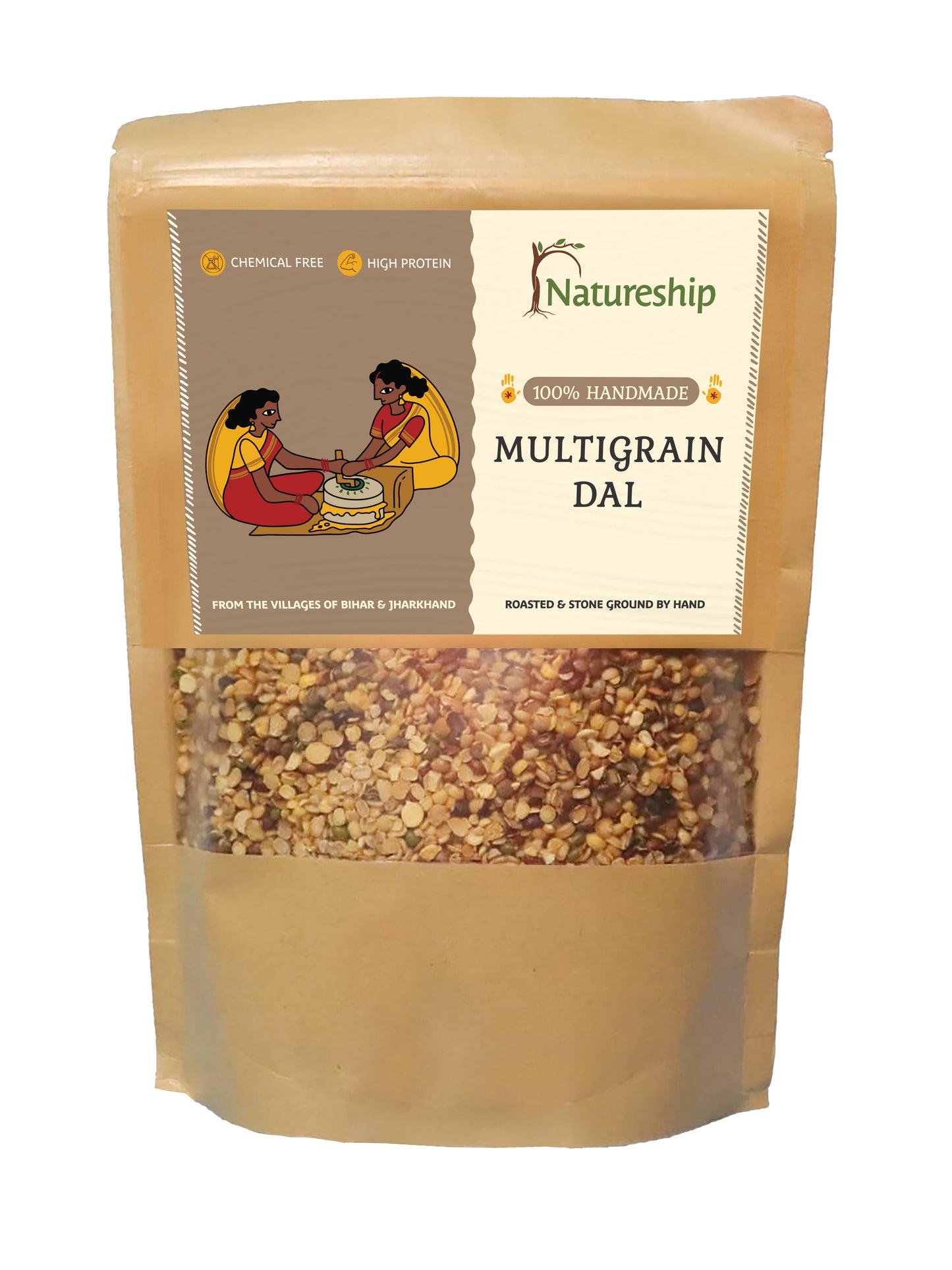 Multigrain dal – | Roasted & Stone-Ground by Hand (45–60 Rotations/Hour) | Chemical free| High Protein| From Bihar & Jharkhand