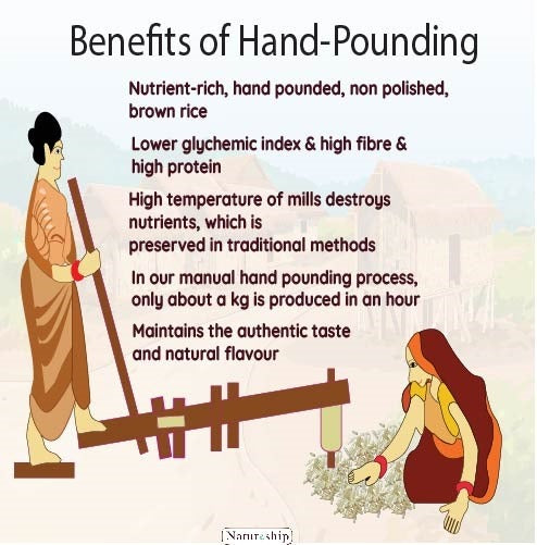 Brown Rice - Hand Pounded | Chemical Free | High Fibre | From Bihar & Jharkhand