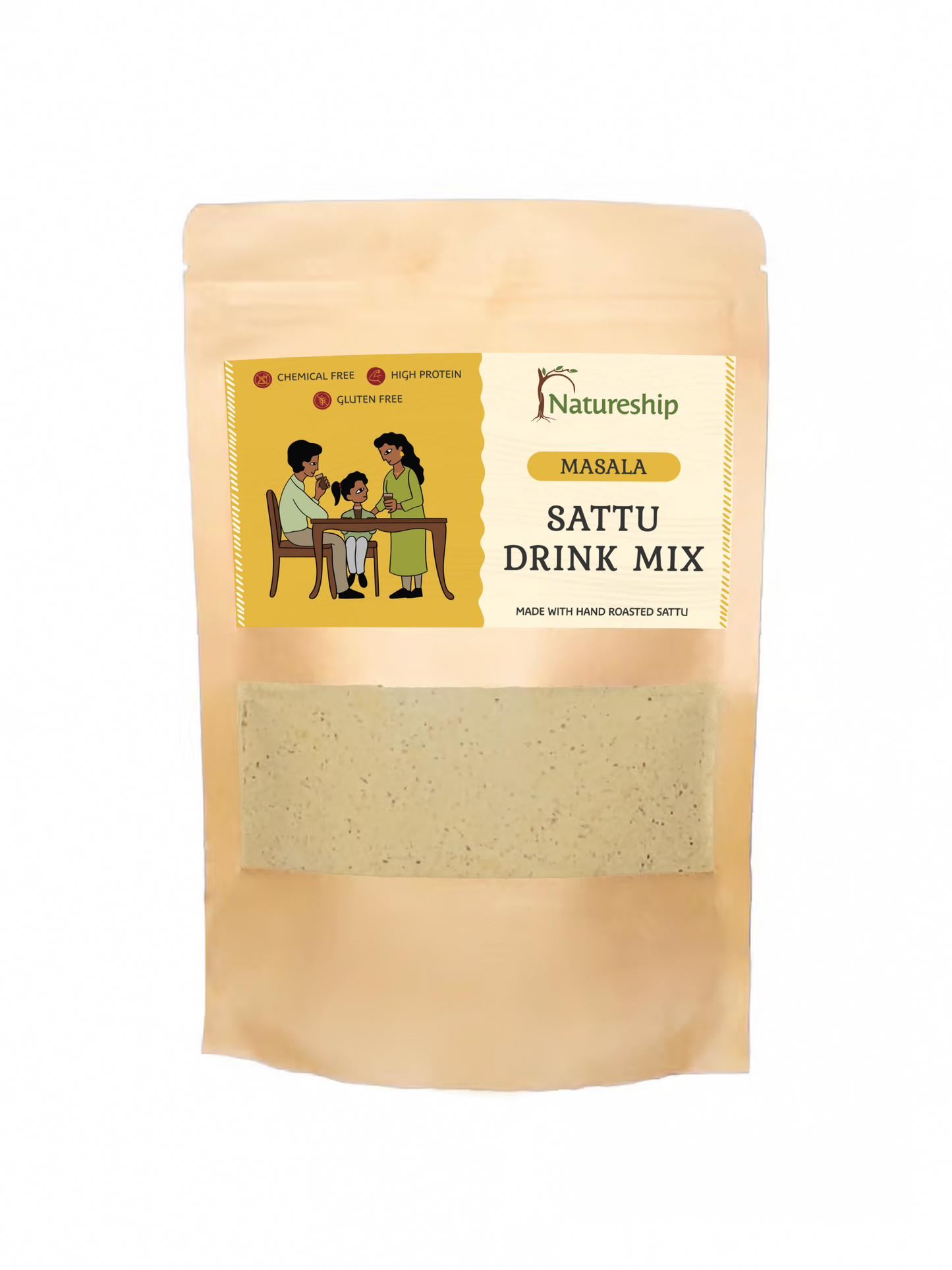 Masala Sattu Drink Mix – Chana-Based | Hand-Roasted | High Protein | Gluten Free | No Sugar | From Bihar & Jharkhand