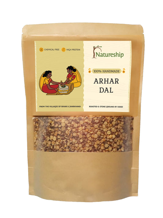 Arhar dal – | Roasted & Stone-Ground by Hand (45–60 Rotations/Hour) | Chemical free| High Protein| From Bihar & Jharkhand