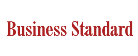 Official red typographic logo of Business Standard, a leading Indian financial daily newspaper.