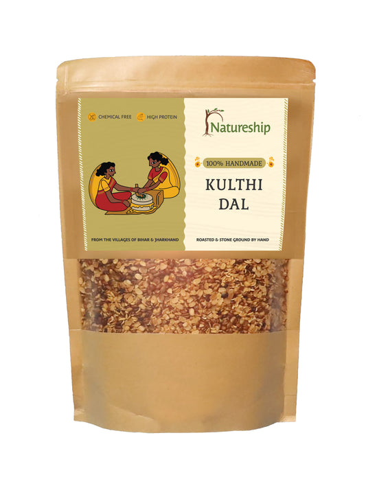 Kulthi dal – | Roasted & Stone-Ground by Hand (45–60 Rotations/Hour) | Chemical free| High Protein| From Bihar & Jharkhand