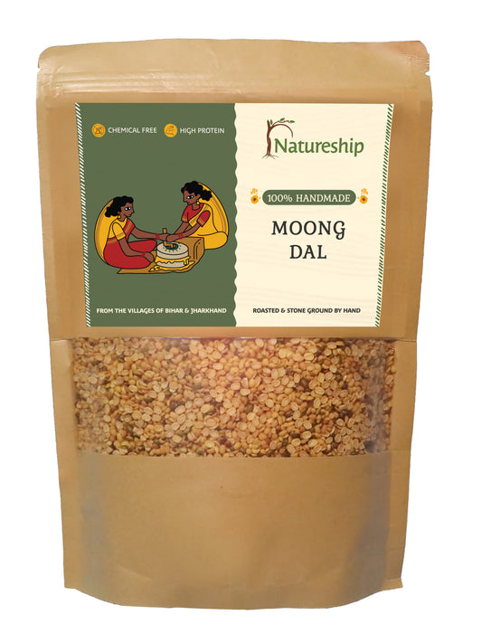 Moong dal – | Roasted & Stone-Ground by Hand (45–60 Rotations/Hour) | Chemical free| High Protein| From Bihar & Jharkhand