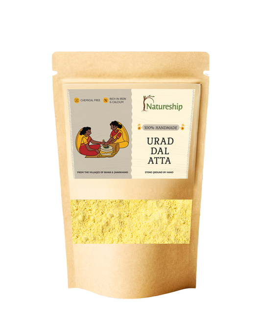 Urad dal flour– | Roasted & Stone-Ground by Hand (45–60 Rotations/Hour) | Chemical free| High Protein| From Bihar & Jharkhand 